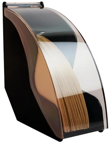 InteDesign Acrylic Coffee Filter Paper Holder and Dispenser with Dust-Proof Cover for Storage
