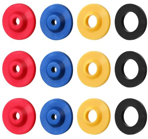 Grevosea 12 Pieces Shower Head Flow Restrictor, Silicone Water Flow Restrictor Flow Reducer Limiter Set in 4 Specifications Shower Flow Control for Fixed Shower Head Handheld Showers