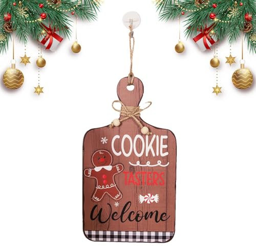 Generisch -Lebkuchenmann-Ornamente, Lebkuchen-Ornamente - Home Keksmann - Lebkuchenmann Türschild Dekorationen Winter Partybehänge Türhänger für Zuhause Festival