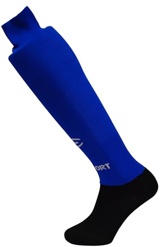 ETISPORT Medias, Calcetines Hockey Largas, Elásticas. Tejidos técnicos para alto rendimiento favorece la respiración y cubre las rodillas (FR/ES, Letras, S, Regular, Alto, Azulina)