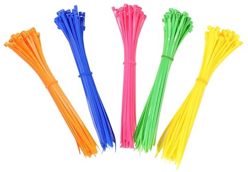 Dekton 250PC Cable Tie Set - Multicolor | Heavy Duty Industrial Strength | High Temperature Resistant | Self-Locking Teeth | Ideal for Cables, Piping, Gardening & Wires | Indoor & Outdoor Use