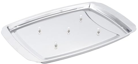 drburpily Meat Carving Board With Non-Slip Spikes Secure Cutting Stainless Steel Stainless Steel Spiked Meat Tray Carving Tray
