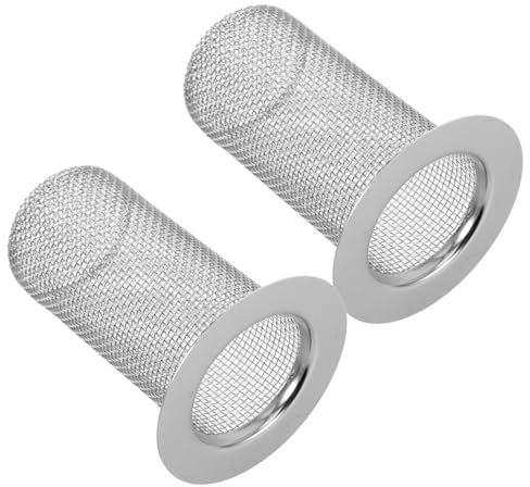 GRIRIW 2pcs Stainless Steel Bathroom Hair Catcher Drain Strainers Floor Drain Filter for Shower Bathtub Sink 4cm Anti-clog