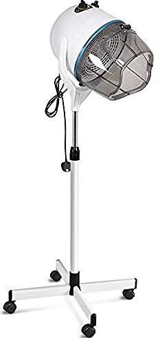 Secador de pelo con capota de ABS de primera calidad, soporte de metal con ruedas universales, altura ajustable, temporizador y control de temperatura, secador de pelo profesional, máquina de aceite
