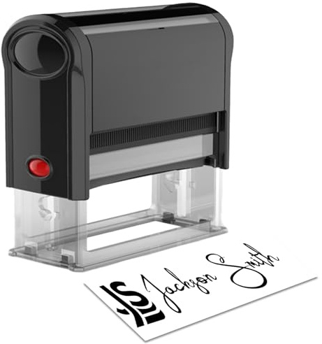 Stempel Personalisiert, Personalisierter Stempel Selbst Gestalten | 5 GrößEn, 9 Tintenfarben Und 8 Schriftarten, Max. 5 Zeilen,Rechteckig