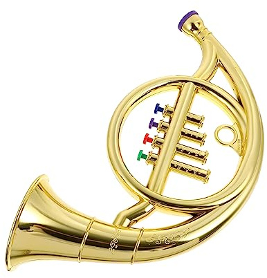 Kisangel 1 x simuliertes französisches Horn für Musikinstrumente, Requisiten, lebensechtes Design für Interessenzucht, Jungen