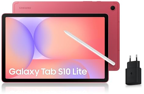 Samsung Galaxy Tab S10 Lite, 10.9, Wi-Fi, 128Go, Tablette Android, S Pen Inclus, Corail, Chargeur Secteur Rapide 25W Inclus, Version FR