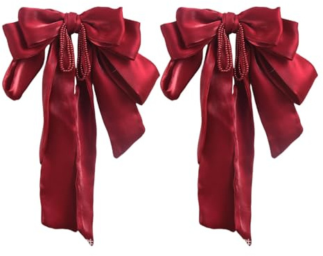 Juego de 2 elegantes alzapaños para cortinas con lazo grande para ventana, hebillas y correas, decoraciones para fiestas, celebraciones, organizadores de cortinas