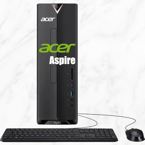 Acer Aspire SFF Compact 8L Ordinateur de bureau | Processeur Intel Multi-Core | 8 Go de RAM, 512 Go SSD PCIe | Windows 11 | WiFi 6E | Intel UHD Graphic | Lecteur de carte SD, support d'affichage 4K
