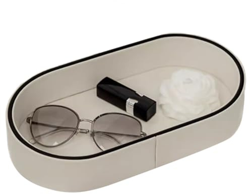 Bosiyrggrl Aufbewahrungsbox Aus PU-Leder, Schreibtischablage, Kosmetikfach, Schmuckbox, Heimdekoration,