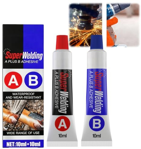 Strong AB Liquid Metal Weld Paste,Heat Resistant All Purpose Repair Glue | Waterproof Epo/xy Metal Glue,Glass Metal Glue,Metal Adhesive Paste for Liquid Metal Repair and Metal Welding,Easy to Use