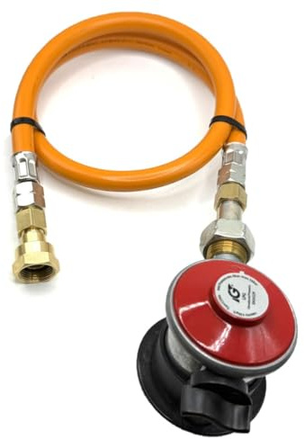 DN Autogas Parts Manguera de alta presión LPG con adaptador de clip jumbo de 35 mm, manguera de gas propano naranja de 150 cm, conector W20 RH, presión no reducida, aprobado por EN16129, 4 kg/h