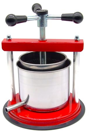Pressoir à fromage à vis avec une cuve (Moule à fromage) de 1,4 litre - Pressoir à fruits - Fabriqué en Italie