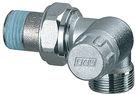 FAR 1116 - Detentore cromato ad angolo sinistro da 1/2. • attacco intercambiabile per tubo rame, plastica e multistrato • cappuccio in ottone • codolo preguarnito con Loctite® Dri-Seal® 5061