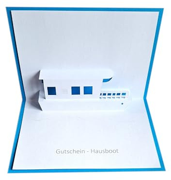 Gutschein - Hausboot - Pop up Karte