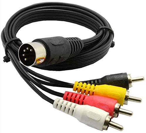 innov8 5 Pin Male Din Plug to 4 x RCA Phono Male Plugs Audio Cable Connector Cord - 1.5m