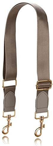A ALLZEDREAM - Correa ancha ajustable de repuesto para bandolera, Cuero dorado topo, M