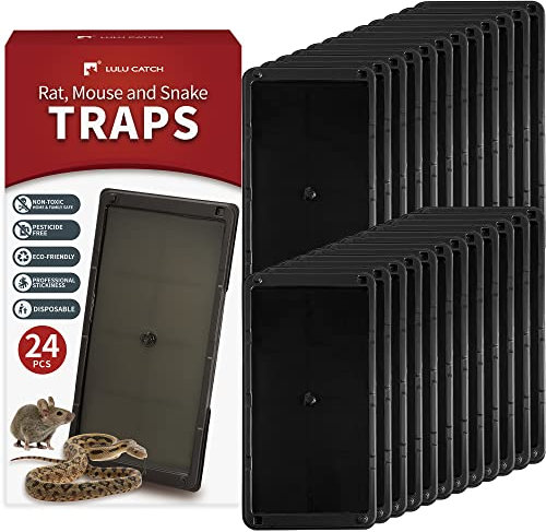 LULUCATCH Super Glue Trampas para Ratones y Serpientes, trampas Adhesivas más Grandes y Pesadas con Pegamento no tóxico. Trampas Adhesivas para Ratones en Interiores, fáciles de Instalar, Control de