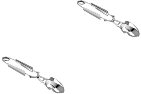 BESTonZON 2pcs Stainless Steel Seafood Clip Snail Tong Kitchen Tongs for Crab Lobster