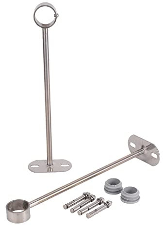 Tassety Deckenhalterung, Kleiderschrank-Rohrhalterung, 32 mm Durchmesser, Schrankstangenhebelstütze, Rohrflanschsockel, 2 Stück (300 mm)