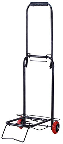 JKSVTF Iron Folding Sack Trolley Duty with Anti Puncture Rubber Wheels and 150 kg Capacity Folding Shopping Bag with Wheels for Luggage Travel (Style #4)