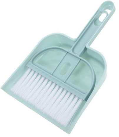 Healeved 3pcs Mini Broom and Dustpan Set for Home Desktop Cleaning for Pet Birds Hamster Cage Cleaning and Utensils for Household Supplies