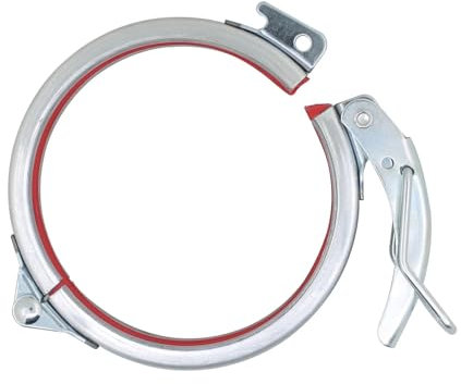 BAFAFA Adjustable Pipe Clamp Hose Clamp Quick Release Round Duct Clamp Quick Pipe Clamp Barrel Clamp Ring 80-300mm Dia Stainless Steel(Stainless steel-150mm)