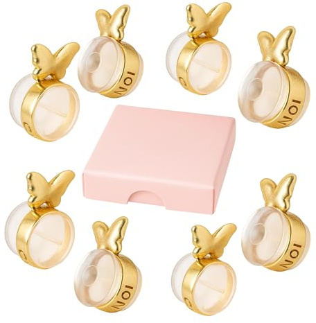 Cris Vida Valor – 4 Pares Tuercas Pendientes Elevadores Mariposa | Cierres Lóbulo Caído y Orejas Rasgadas | Elevadores de Pendientes Hipoalergénicos | Caja Regalo Premium