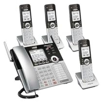 VTech Small Business System 80-0328-00 4-Line Cordless Phone, Silver/Black