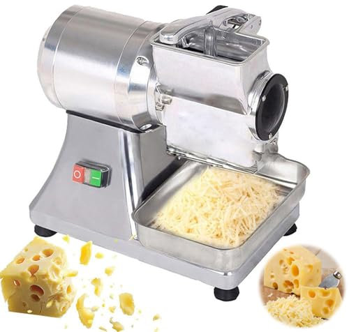 XSDAJSD Rallador eléctrico rotativo de 550 W + Recipiente, rallador de Queso Comercial, rallador de Queso eléctrico, para Queso, Mantequilla, Migas de Salvado de Pan