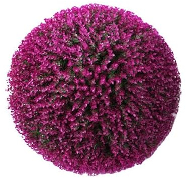 Xiao Hua Pianta artificiale di bosso decorativa, realistica, utilizzata per cortile, balcone, decorazione prima dei matrimoni, 35 cm, decorazione per portico anteriore color rosa (rosso viola)