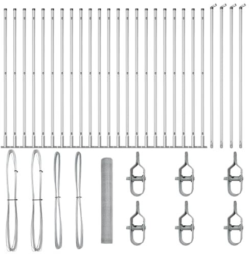 vidaXL Sechseckzaun 1,2 x 50 m aus verzinktem Stahl | Robustes Outdoor-Gelände, einfach zu montieren, komplettes Zaun-Kit, Gartenbarriere, Terrassenpaneel, Sicherheit, Privatsphäre, Gartenpaneele.
