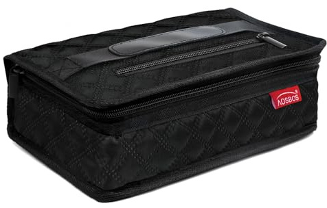 Aosbos Borsa Termica Porta Pranzo Piccola Borse Frigo Isolata Borse Termiche per Insulina Farmaci da Viaggio Campeggio All‘aperto, Griglia a Diamante