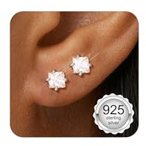 Adramata Pendientes Plata de Ley 925 Mujer Niña Pendiente Hipoalergenicos Pequeño Piercings Oreja Piercing Helix Piercing Tragus Pendiente de Aretes Pendientes Mujer Plata/Oro