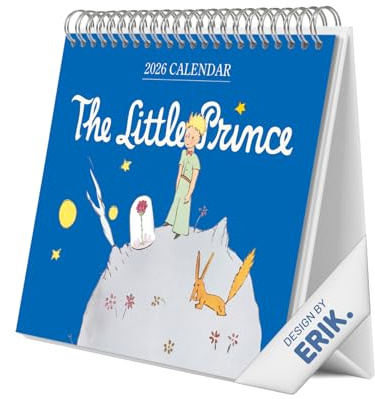 Grupo Erik - Calendrier de Bureau 2026 Le Petit Prince - Calendrier 2026 Mensuel │ Idee Cadeau │ De Janvier à Décembre : Espace pour notes et Illustrations décoratives (17x20 cm)