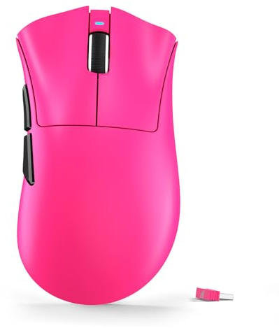 ATTACK SHARK V3 Ultraleicht Kabellose Gaming-Maus with 25000 DPI-BeerenrotA | Optischer Sensor PAW3311, 1K Polling, Mechanischer Schalter, 2,4G/BT/USB Wired, Ergonomisch Mice für Gamer/Office/PC/Mac