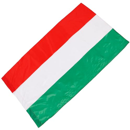 YOSADIER Bandiera Ungheria in Poliestere Resistente Sbiadimento Decorazione da Giardino Leggera e Portatile per Esterni Regalo per Appassionati e Eventi Nazionali