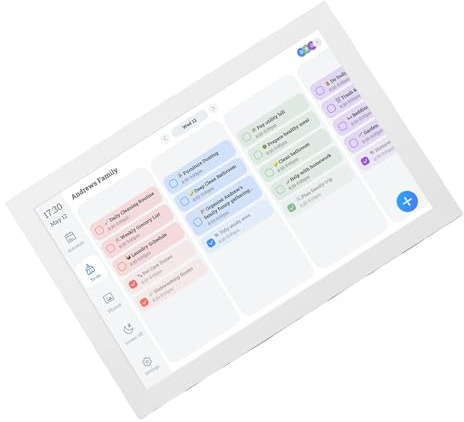 Qudinip Calendrier Familial Numérique de 10,1 Pouces, Planificateur électronique avec écran Tactile et Tableau des Tâches, pour L'organisation de la Maison avec Cozi Sync