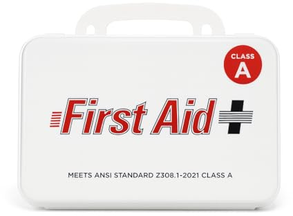 ProStat First Aid 8289 | ANSI Z308.1-2021 Class A & OSHA Compliant 25-Person Plastic First Aid Kit | Type III Wall Mount or Portable Case | Workplace, Industrial, Office & Construction Safety Kit
