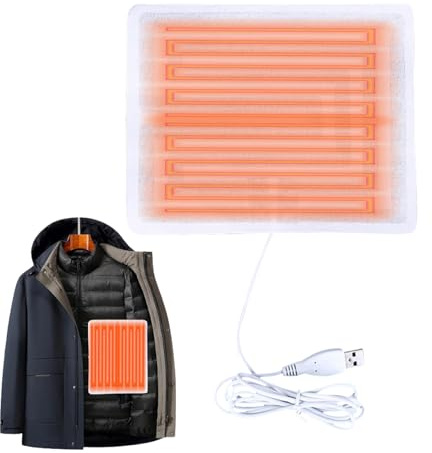 Piastre Riscaldanti Elettriche per Indumenti Tappetino Riscaldante USB 5V | Piastra Riscaldante per Abbigliamento per Gilet Giubbotto Inverno Campeggio Ciclismo Escursionismo