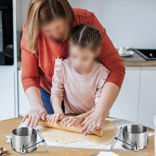Set di stampi per torte in acciaio inox da 7,6 cm, per cuocere dessert a strati, con sollevatore a pressione, lavabili in lavastoviglie, set di anelli da 12 pezzi