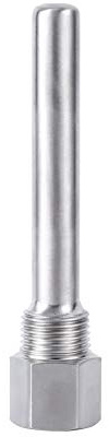 Akozon Puits Thermométriques 1/2 NPT Filet de Raccordement en Acier Inoxydable pour Capteurs de Température