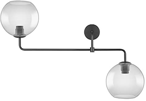 Ledvance Vintage Edition 1906, Wandleuchte mit E27 Sockel, Rauchgraues Glas, Ohne Leuchtmittel, Globe Double