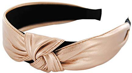 axy HR27b Leder Haarreif mit Knoten-Vintage-Wunderschön Stirnband Haarschmuck