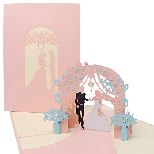 Favour Pop Up® - eine romantische 3D Hochzeitskarte, Glückwunschkarte zur Hochzeit, auch für Geldgeschenk oder Gutschein. TW045