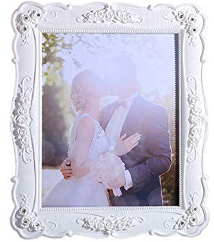 F-HOME Bilderrahmen, Weiße Fotorahmenkombination Aus ABS-Material Im Europäischen Stil Mit Kreativer Fotodekoration (Größe : 4×6in(10×15cm))