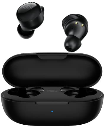 QCY Écouteurs sans Fil T17 Mini, Petits Intra Auriculaires, Léger, Écouteurs Bluetooth 5.1 avec Micro, Résistance à l’Eau IPX5, Latence Faible, 26 Heures de Lecture, Contrôle Tactile, Noir