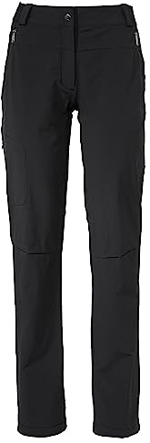 VAUDE Wanderhose Damen Farley Stretch III - Wasserabweisende Damen Trekkinghose, Bequeme Stretch-Wanderhose – strapazierfähig & schnelltrocknend - Black, 38-Short