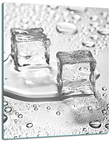 TMK Plaque de recouvrement, 40 x 52 cm, en verre, décorative, pour cuisinières électriques, à induction, anti-éclaboussures, planche à découper, glace