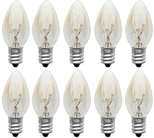 Lampadine a incandescenza - 3/5/6/8/10/15 Pezzi Lampadine E12 Luce Calda, Vintage Lampadina Bianca Calda 10W 220V 2700K, Lampadina di Ricambio per Lampada di Sale luci notturne lampade da Tavolo